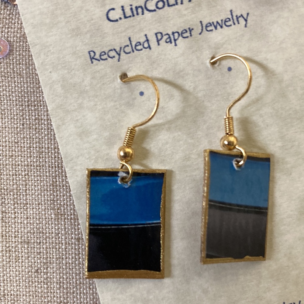 Recycled Paper Earrings ♻️
